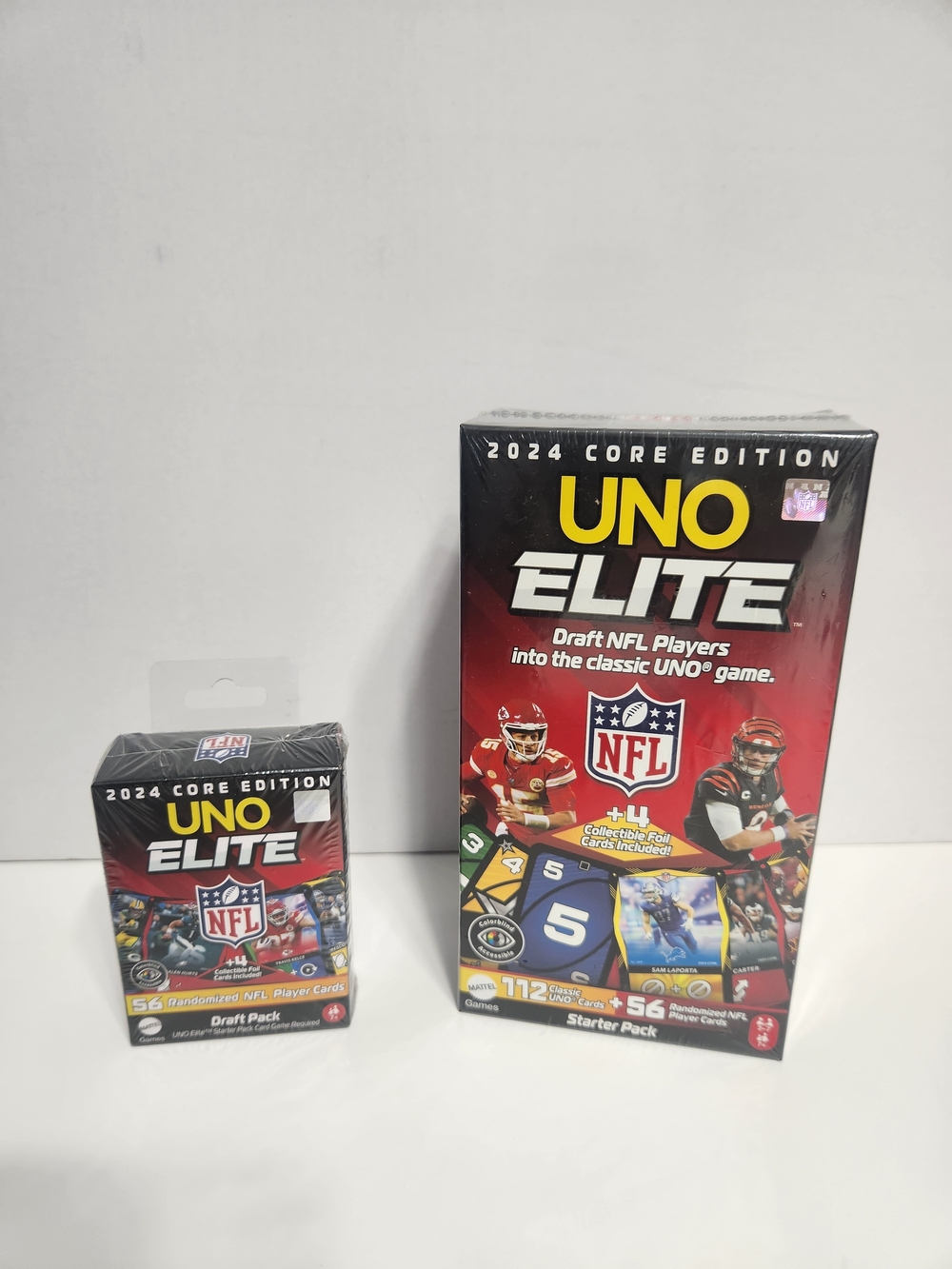 lot of 2 UNO Elite NFL 2024 Core Edition - Red Starter Pack